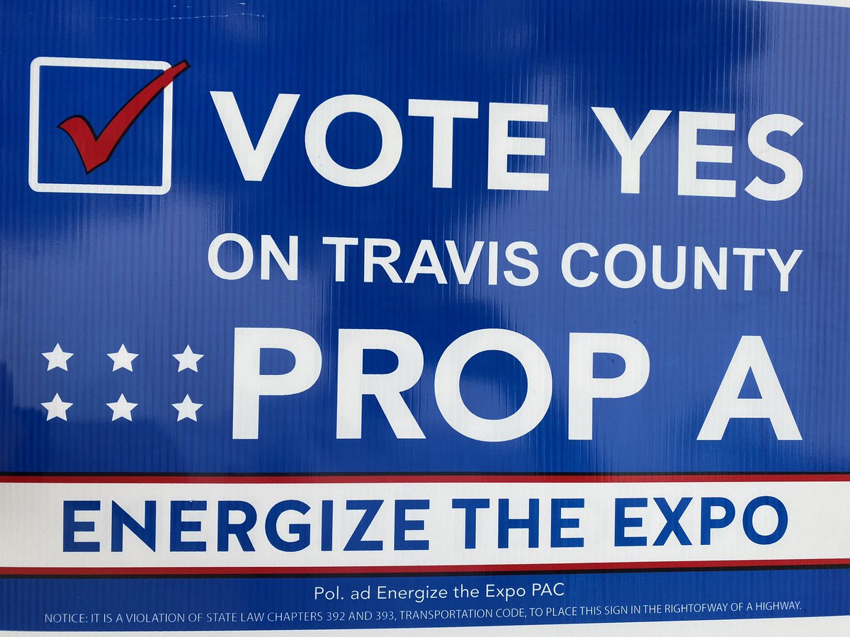 Today is the Day. Vote YES on TRAVIS COUNTY PROP A! No new taxes on residents, boosting the economy, more jobs, and more scholarships to local young women and men. #EnergizetheExpo #ElectionDay
