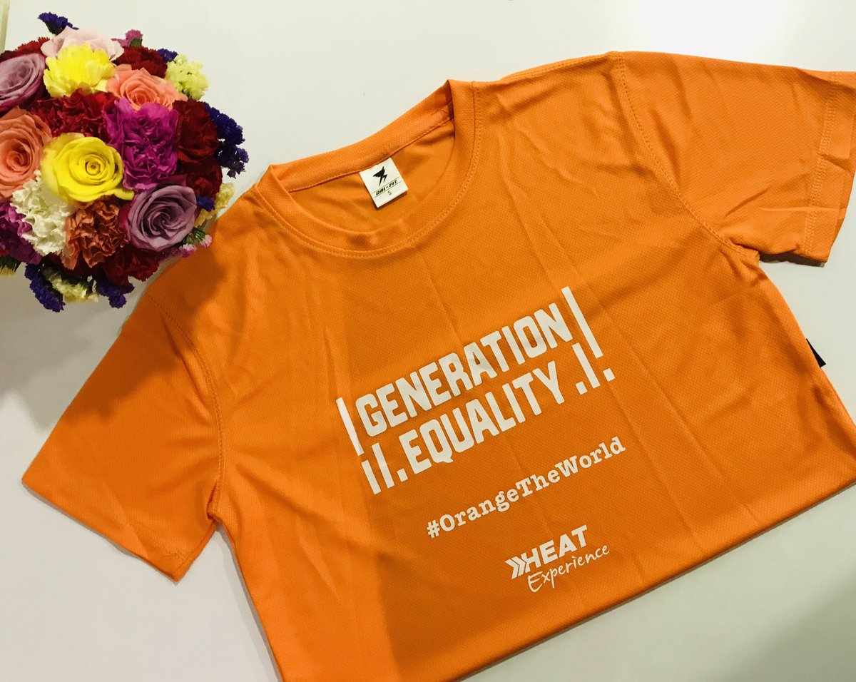 heatmv's tweet photo. #HeatExperience Tshirts Available now in Limited Edition! 💃🏼 Our last quarterly new release of this year on 6th & 7th Nov is based on @unwomen ‘s campaign #GenerationEquality #EndViolenceAgainstWomenAndGirls
Unite together to #OrangeTheWorld. 🤝 🖐 💪 #HeatMovement #FeelItAll https://t.co/Lf2bVGAzSm