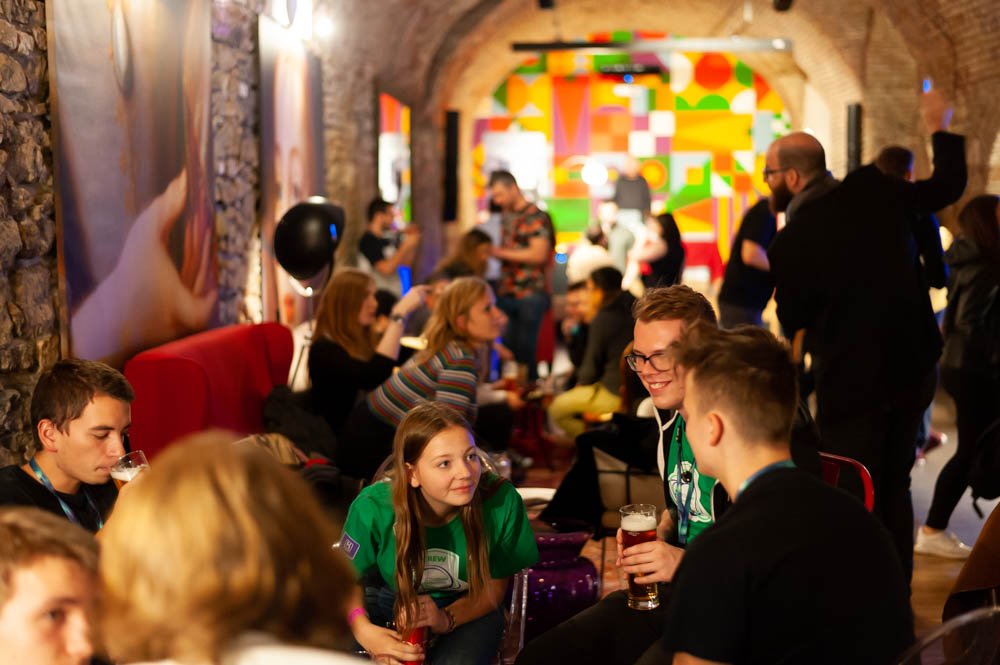 salsita's tweet photo. The Salsita Club was the official #afterparty spot for the 2019 @ReactiveConf. We accommodated close to 200 people, with room to spare. We're just scratching the surface of what we can do in this incredible space. #reactiveconf https://t.co/ryQTP482EV