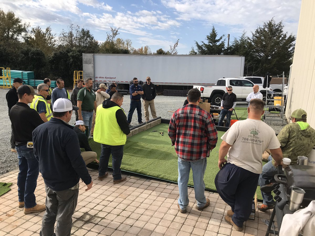 sajohnston1's tweet photo. Helping our Customer Partners become more successful with synthetic turf training today at #siteone Matthews. #strongertogether #globalsynturf https://t.co/IJ5Cx7EIpv