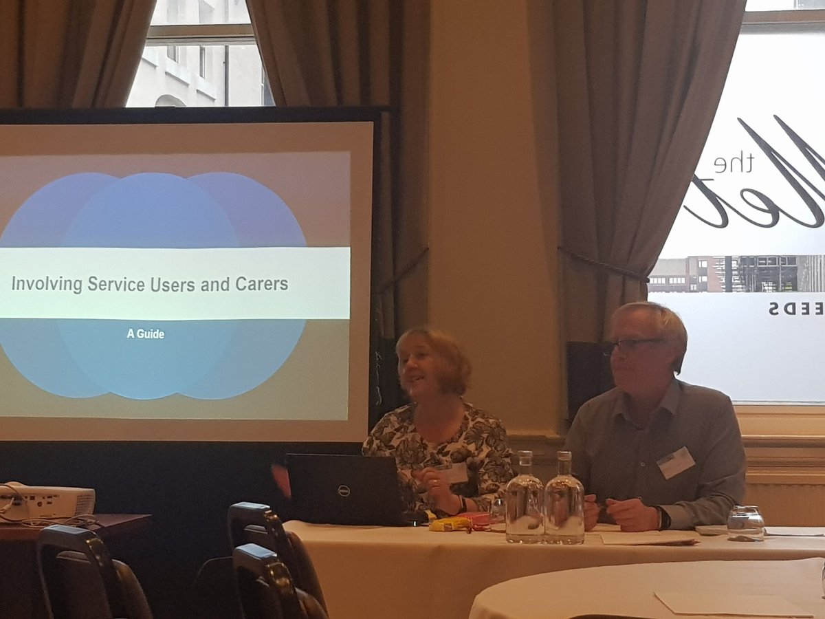 a_baugh's tweet photo. Ingrid an #htas carer representative and Des an #htas service user representative holding their workshop on service user and carer involvement within crisis resolution and home treatment teams #htasforum https://t.co/wwdYpqWCOV