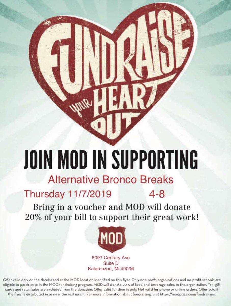 WMUBroncoBreaks's tweet photo. Make sure to come check us out on Thursday! Show them this flyer! https://t.co/dNGvQ80Qp3