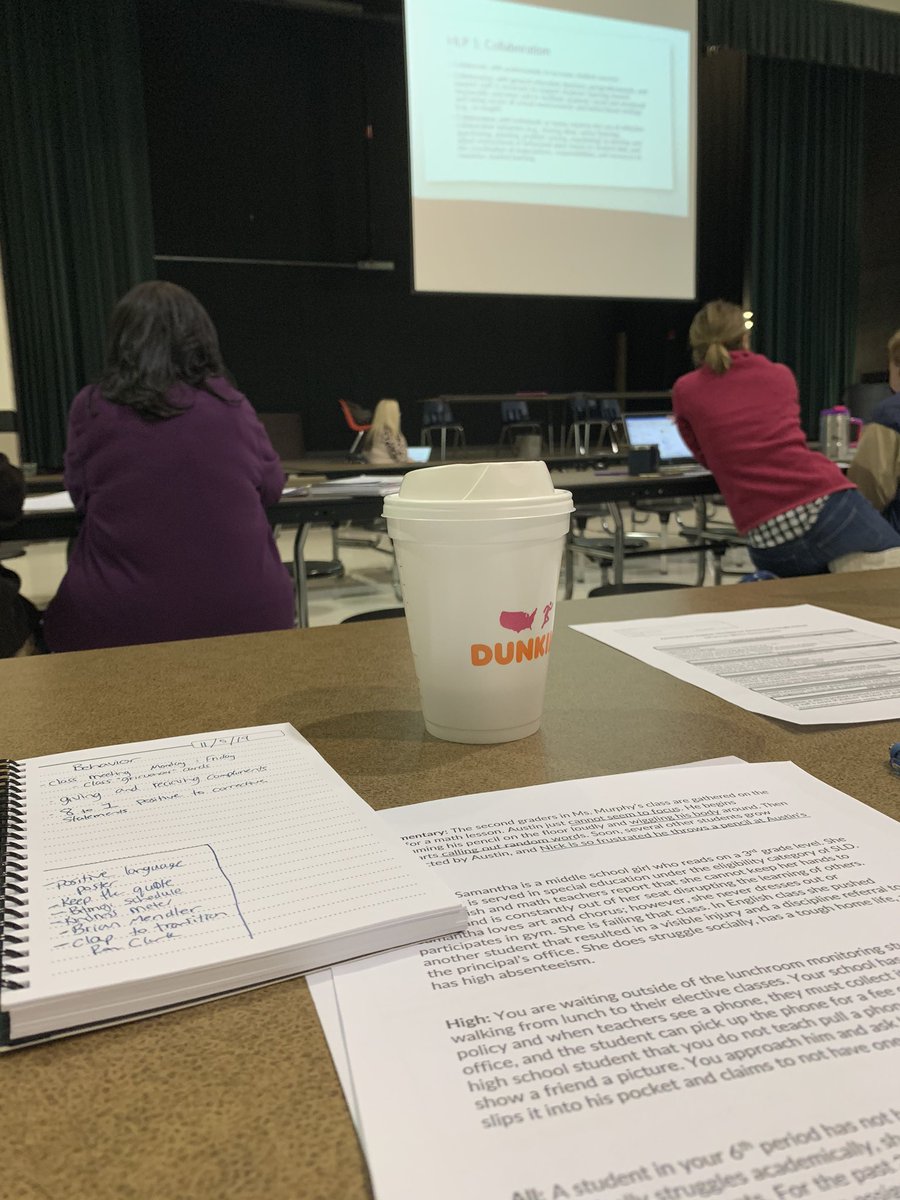 Great training on behavior management, strategies, and misconceptions!  <a href="/Kathenry9/">Kat Henry, BCBA</a> <a href="/ClarkCreekSTEM/">Joey Moss</a> <a href="/CIECCSD/">Certified Inclusive Educators</a> #coteaching #inclusiveteaching #behaviorstrategies