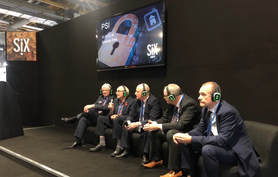 event_six's tweet photo. Question Time with
Will Lloyd - Technical Team, @FIA
Matthew Holliday - Technical Manager, @NSI_Approved
Pat Allen - Vice Chair, FSA (@ECALive) & Former Managing Director, @abelalarm
Geoff Tate - Chairman, @theSSAIB
Mike Reddington - Chief Executive, @thebsia
#SiXevent https://t.co/k1z6VpVNtr