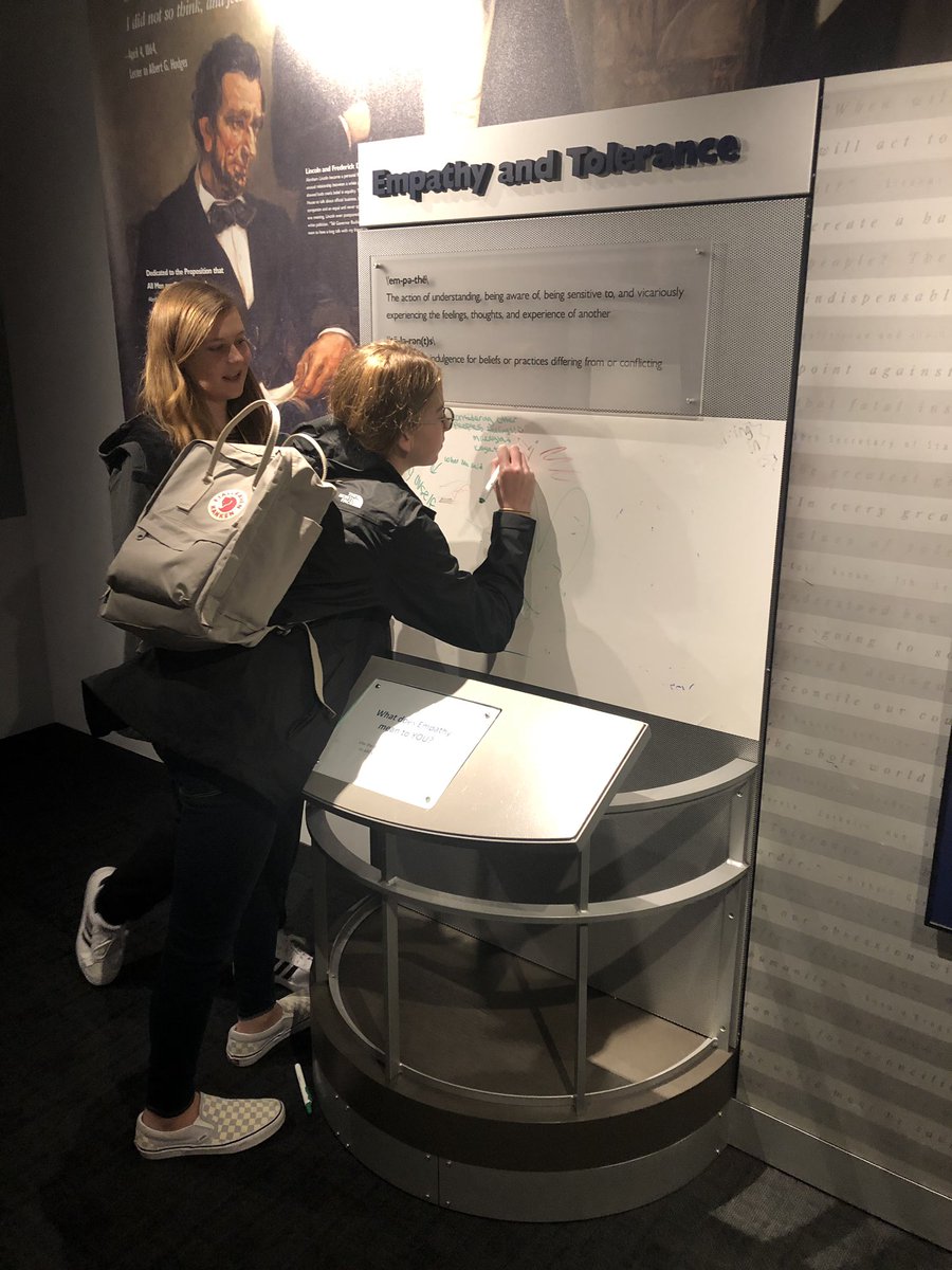 OBMS_Literacy's tweet photo. Bus 2 girls sharing with Empathy means to them. #berkdc19 #berkbus2 https://t.co/r1uSCeZ564