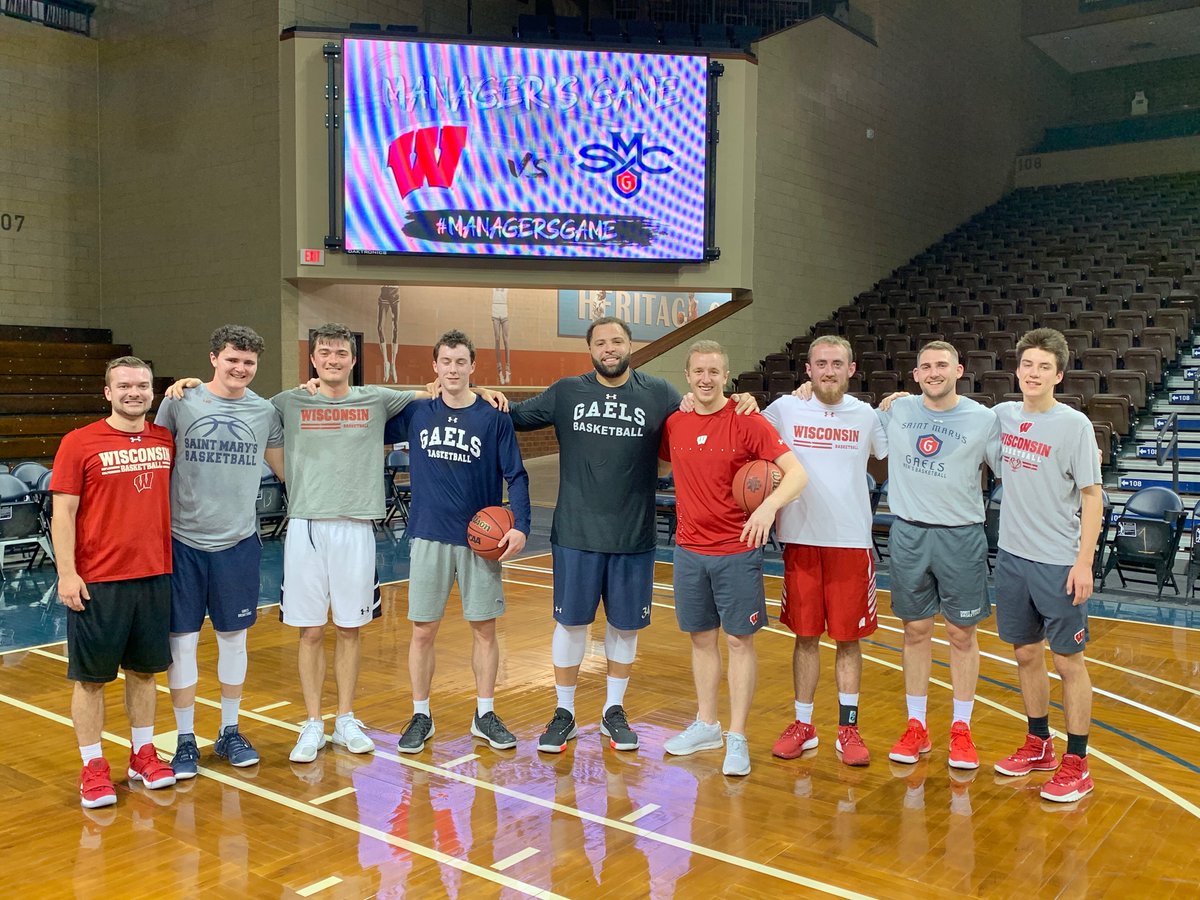 SMC MBB Managers (@smcmanagers) on Twitter photo <a href="/SmcManagers/">SMC MBB Managers</a> start the 2019-2020 season off with a win against <a href="/BadgerMBBMGRS/">Wisconsin Basketball Managers</a> in the Sanford Pentagon. Huge thank you to @SanfordPentagon for their hospitality! The real season starts tonight on ESPNU @ 6pm PST! <a href="/SmcManagers/">SMC MBB Managers</a> start the 2019-2020 season off with a win against <a href="/BadgerMBBMGRS/">Wisconsin Basketball Managers</a> in the Sanford Pentagon. Huge thank you to @SanfordPentagon for their hospitality! The real season starts tonight on ESPNU @ 6pm PST!