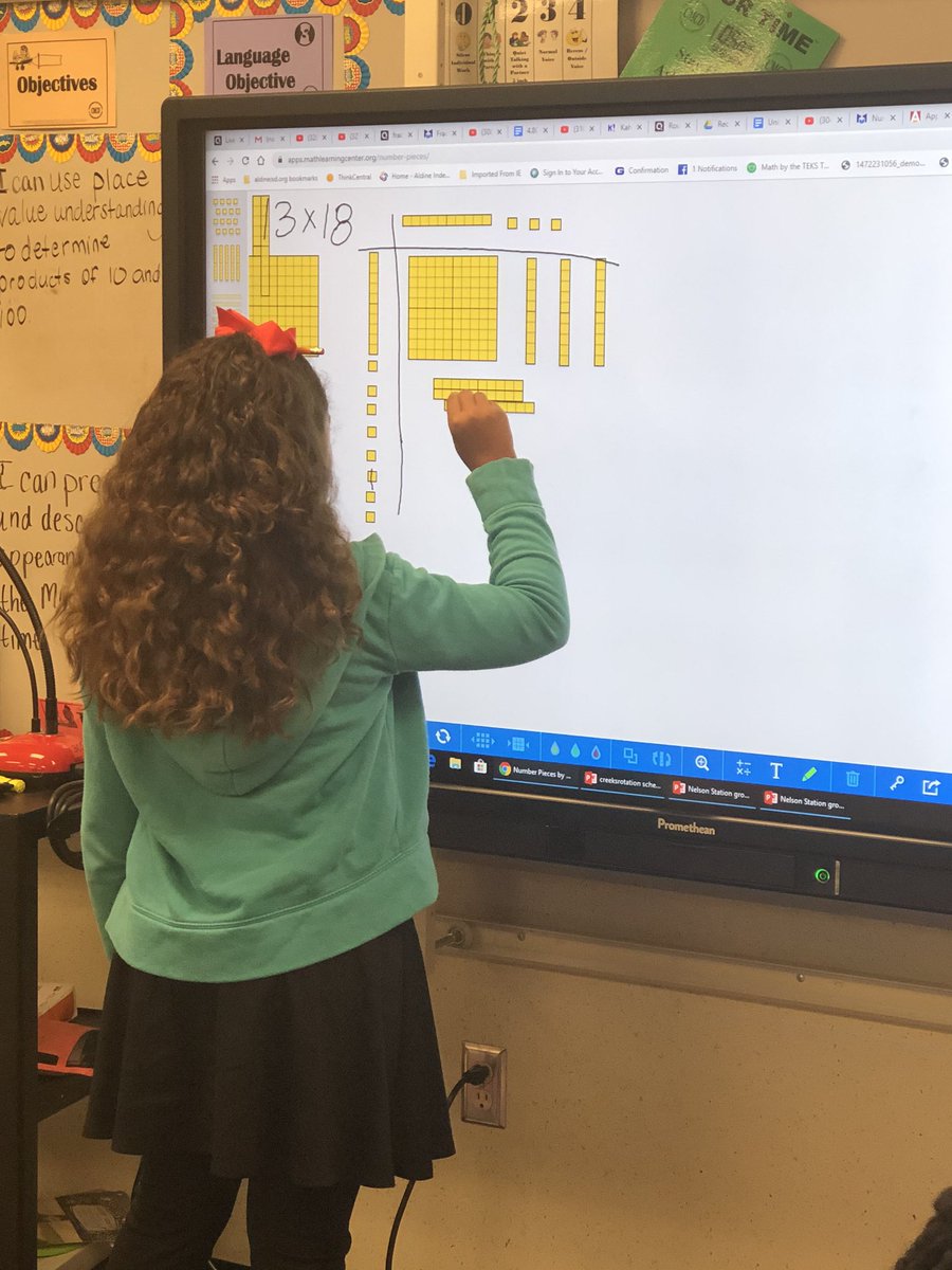KbrownNelson's tweet photo. Using base ten blocks to understand two-digit multiplication @KbrownNelson @kujawaes_AISD @jckeyser1213 https://t.co/m3MTLF8ewh