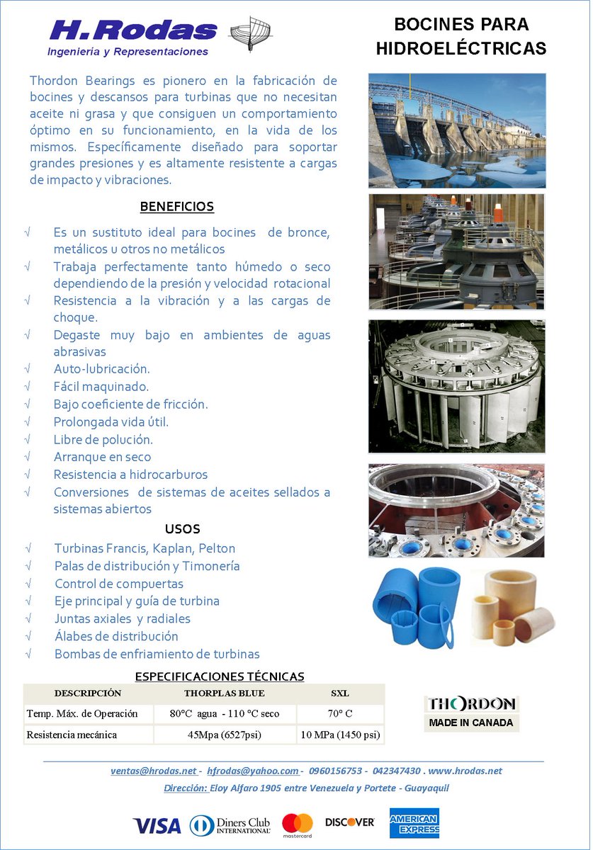 HRodas_Ing's tweet photo. #HRodas ofrece al público interesado #bocinesparahidroeléctricas o #hydrobearings de #Thordon 🤗💯✔️📣
Escríbenos y responderemos tus inquietudes 😉👌🏼😎
Aceptamos tarjetas!
#HRodasingenieriayrepresentaciones #Thordon #bocinesThordon https://t.co/sqGMJXztpe
