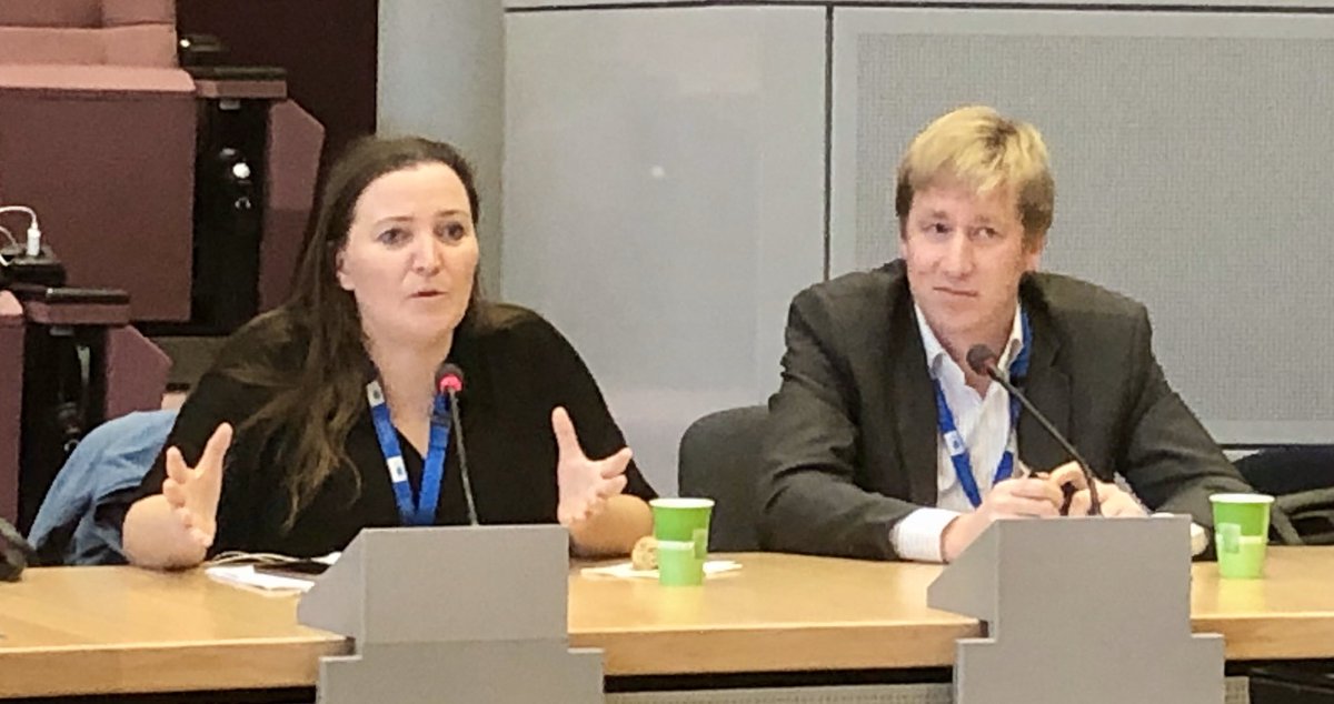 quistbergh's tweet photo. Nu om EU-journalisternas vardag med @TeresaKuchler och @RikhardHusu #NJCAARHUS @nordjour https://t.co/fLgF05ZEmP
