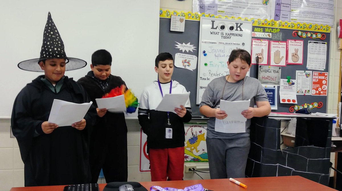 ITTeam6Two's tweet photo. Fractured Fairy Tale Reader's Theater in Mrs. Miller's Language Arts class @itbebrave https://t.co/kRYNvkPtnR