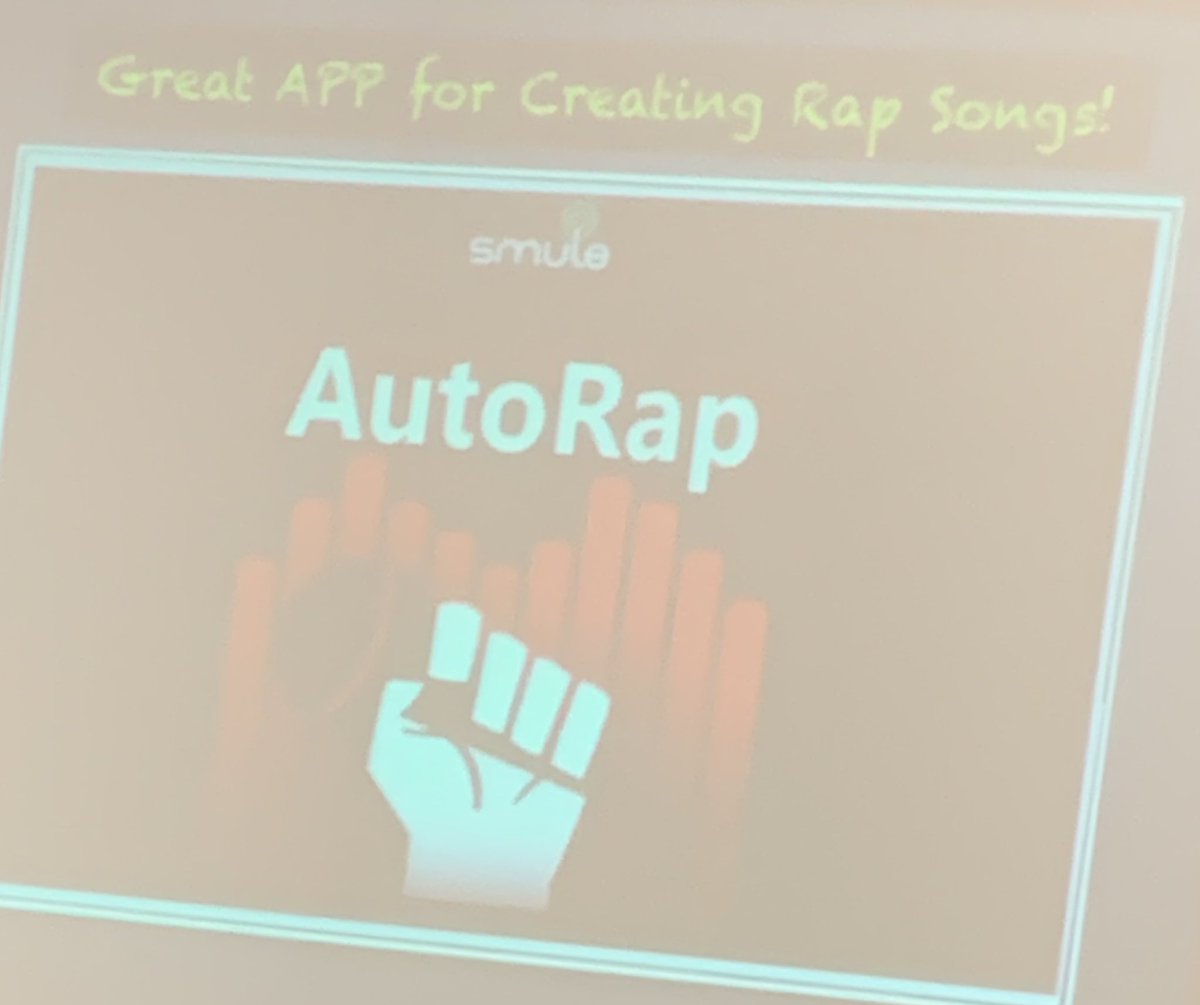 tina_brennan5's tweet photo. ICLC Conference- Awesome start!  Check out these resources to engage students! Rhymezone and Autorap - Awesome!���� https://t.co/jtnYA92IkA