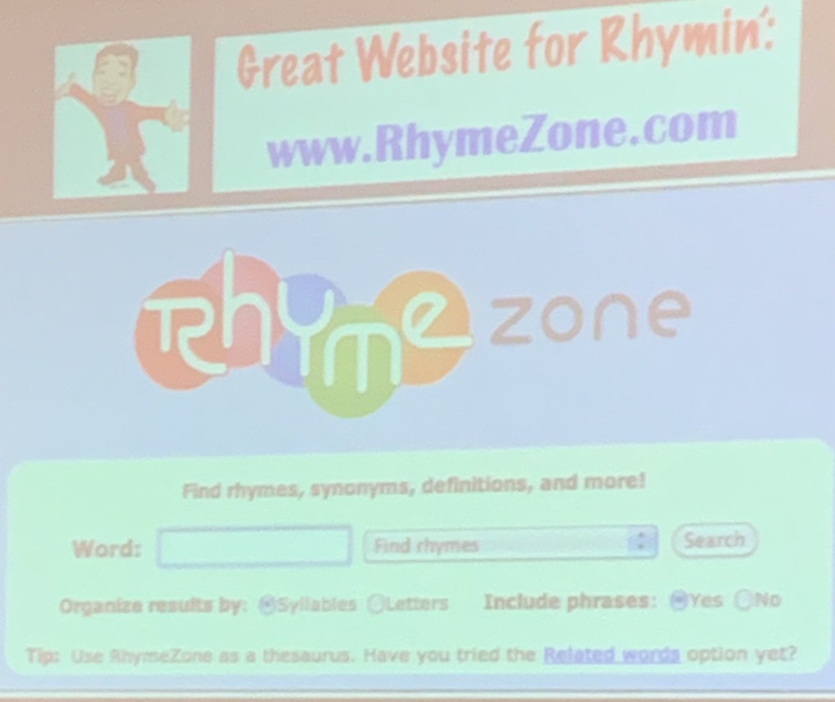 tina_brennan5's tweet photo. ICLC Conference- Awesome start!  Check out these resources to engage students! Rhymezone and Autorap - Awesome!���� https://t.co/jtnYA92IkA