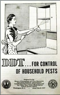 People were told to put it EVERYWHERE, & that it had beneficial effects on everything, people, pets, live stock & on crops.(More DDT adds ☟) 