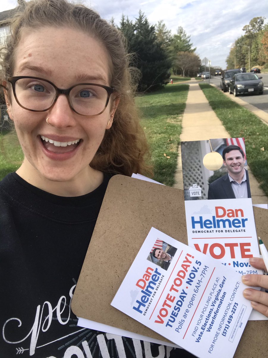 kgoods94's tweet photo. Out canvassing with @PPAVirginia for @HelmerVA and just spoke to a voter who supports Dan but forgot today was Election Dayπ±
Every door, every vote counts!! Make sure you and your friends vote today, Virginia!
#PinkOutVA #GOTV #VirWINia https://t.co/g3KCbvMCHX
