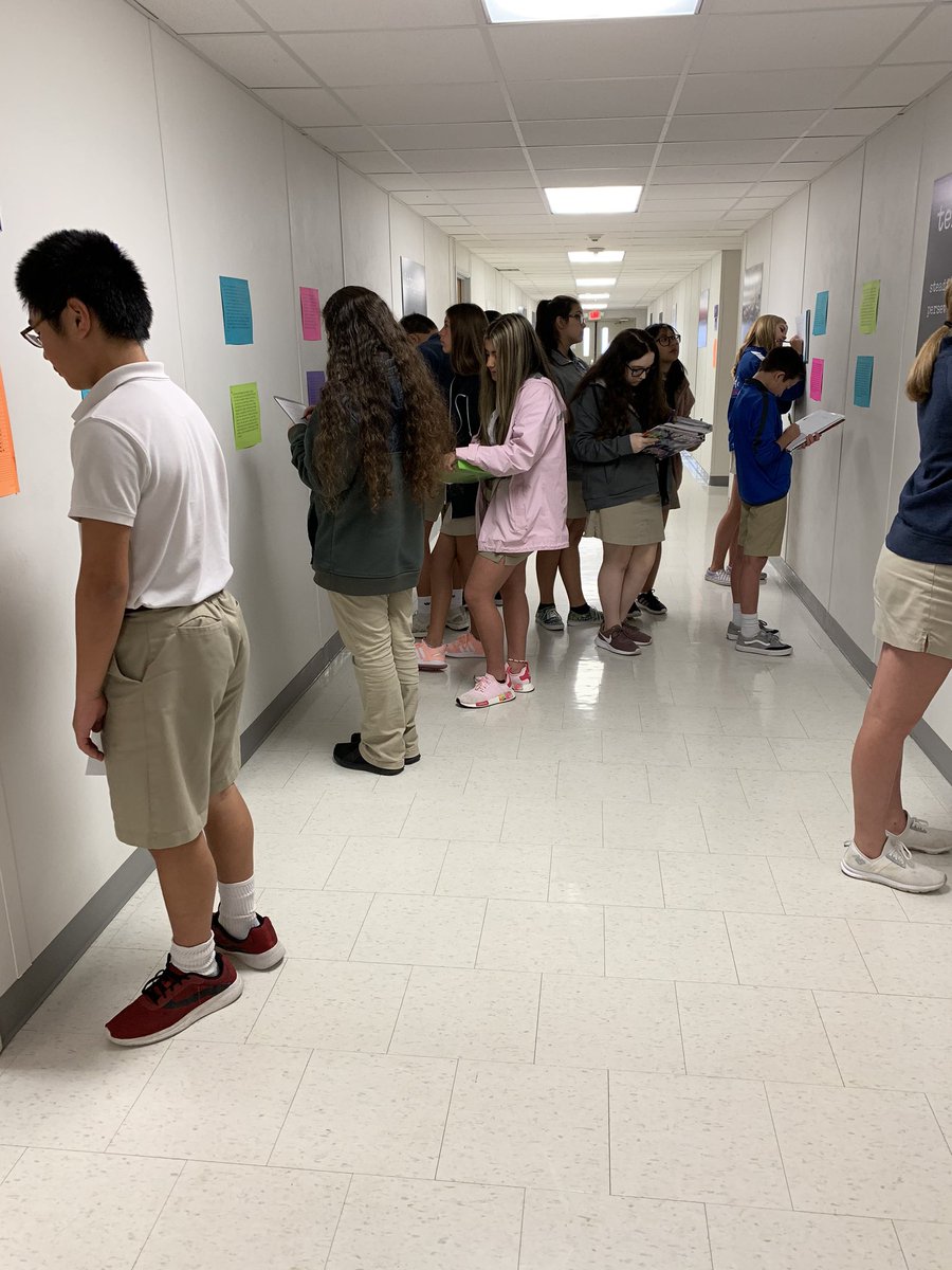 Gallery walk today to review skills for our upcoming test! #SouthsideALLin <a href="/GoBucsSJHS/">Southside Jr. High</a>