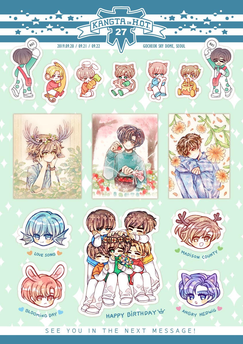 roeruchan's tweet photo. giveaway stickers for this year concert
#KANGTA #강타 #안칠현 #安七炫 #에쵸티 https://t.co/IVL1c2nu4M