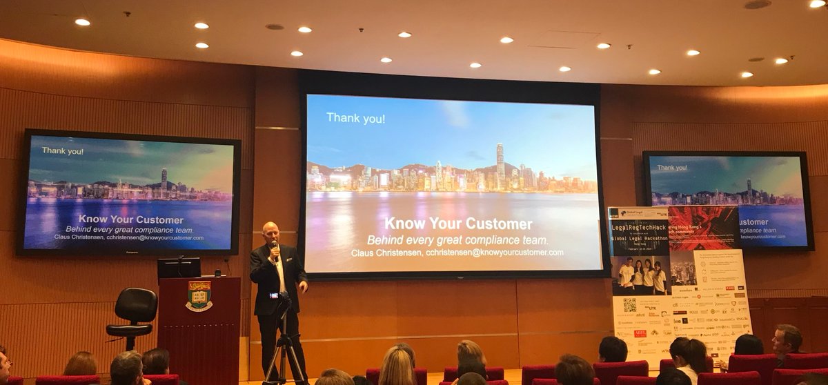 KYC_Ltd's tweet photo. Today we presented Know Your Customer at #HKFinTechWeek's World RegTech Summit. The event, sponsored by @InvestHK &amp; hosted by @PwC, brought together key players in the #HongKong #Regtech ecosystem for an afternoon of insights into the latest technology trends! https://t.co/QhtVG0wbAe