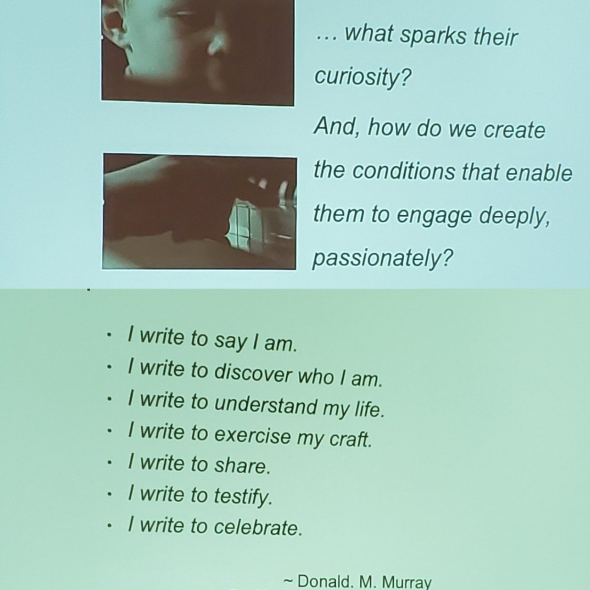 abirmingham77's tweet photo. "Who are you writing FOR?" Sparking authentic writing in children #askew19 https://t.co/M7BHHtLGgY