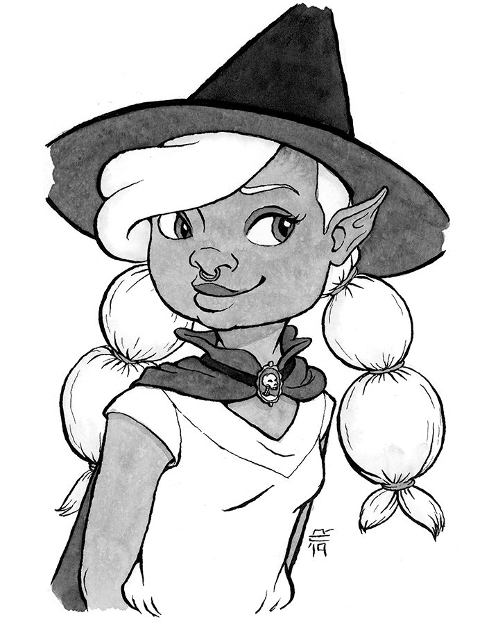tankitha's tweet photo. Portrait for my friend Kayla of her fun witch. I had a lot of fun with this one because I like to take stylized characters and draw them in my own way.
#portrait #inkdrawing #commission #kickstarterfulfillment #kickstarter #art #illustration #OCcomission #drawyourcharacter https://t.co/xGrhRrKi2F