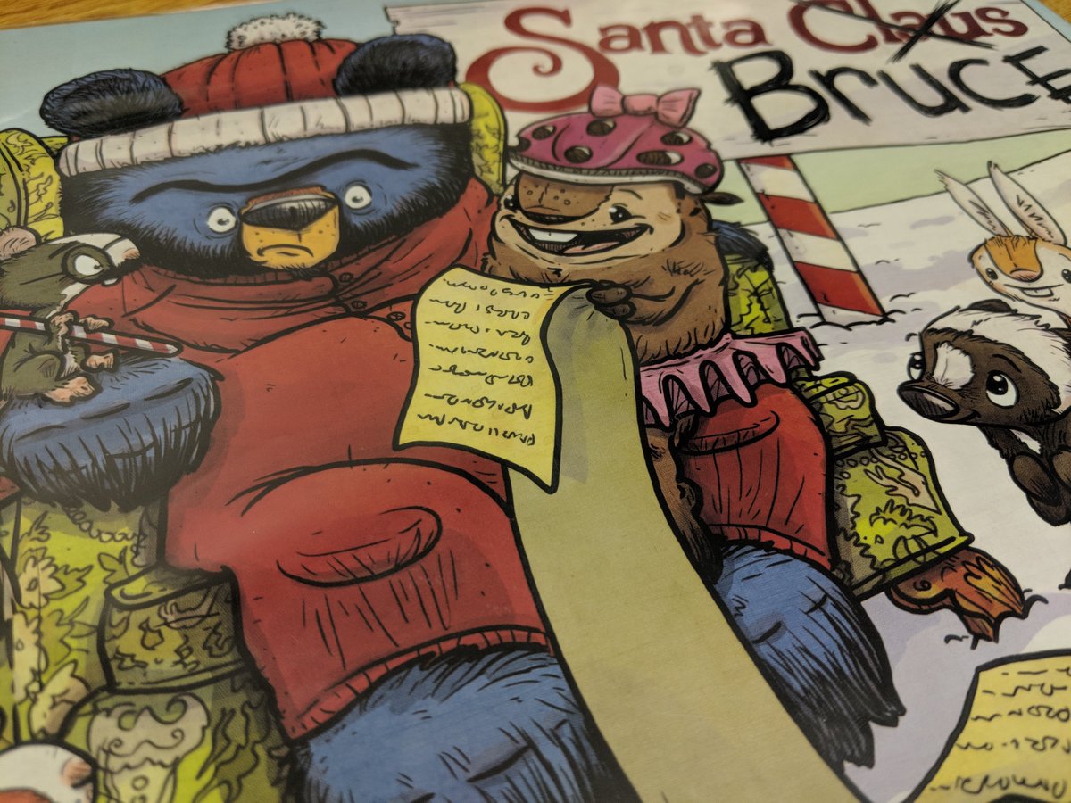 SING_n_teacher's tweet photo. Thank you, thank you, THANK YOU @RyanT_Higgins ! Bruce is a character near &amp; dear to my heart! Just finished #SantaBruce &amp; I am even more in love, if that's possible! Def 5 of 5 stars! Already working on lesson plans for December! #MotherBruce #readaloud #LESisShapingSuperHeroes https://t.co/NLrrcbUX3g