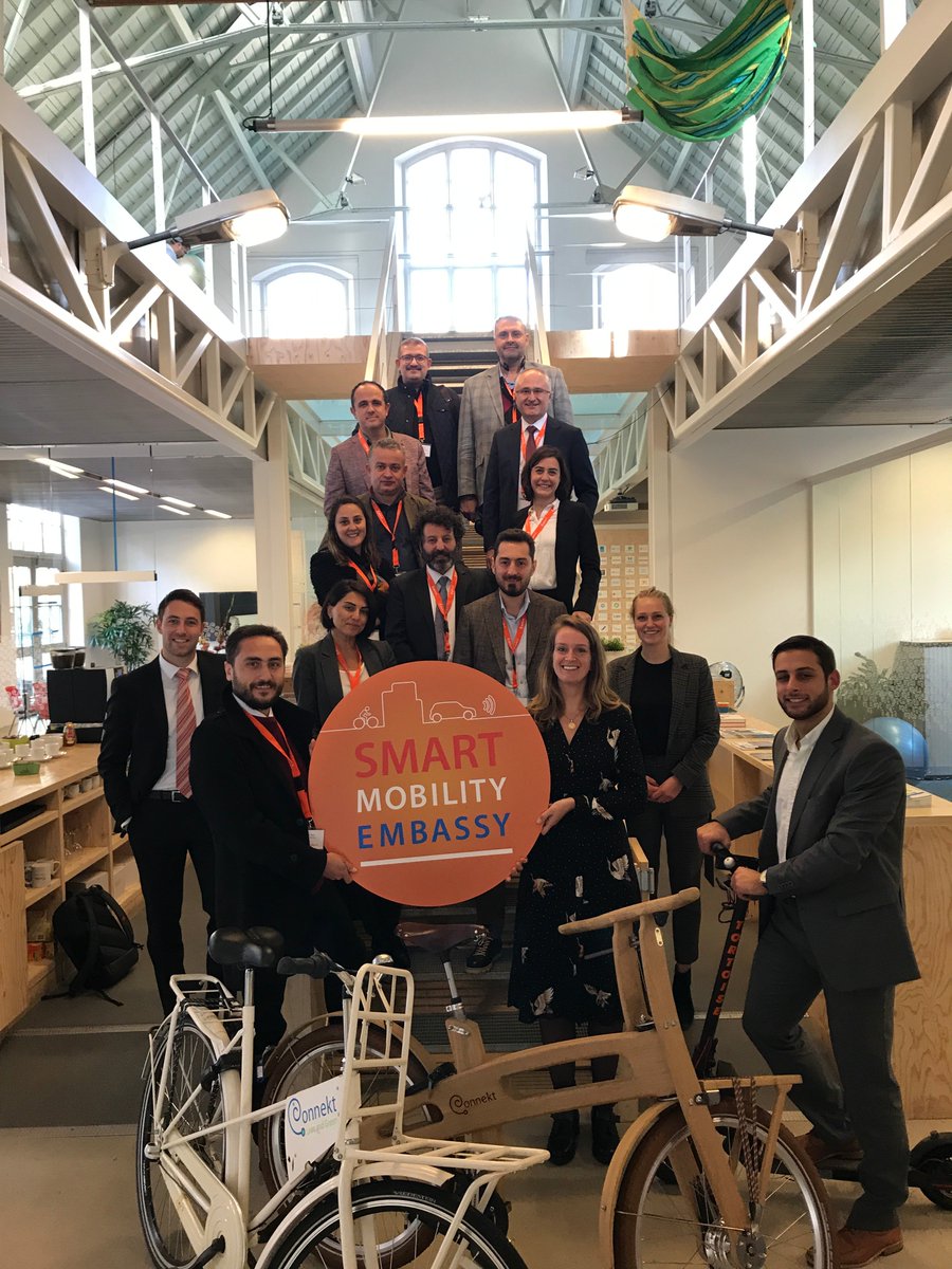 MobilityEmbassy's tweet image. On Monday 4 November the Smart Mobility Embassy welcomed a delegation from #Turkey. The delegates, coming from various cities and regions, were specifically interested in #cycling solutions and urban #mobility.

Read the news item: bit.ly/34CeI5R