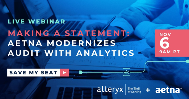 _nick_pederson's tweet photo. This is one for the books! Register to learn how Aetna incorporated #data within the traditional audit process to remove inefficiencies. https://t.co/e2D1VFXWeQ #AlteryxAnalytics https://t.co/PGAAn7WKjt https://t.co/r2hT6boZlt
