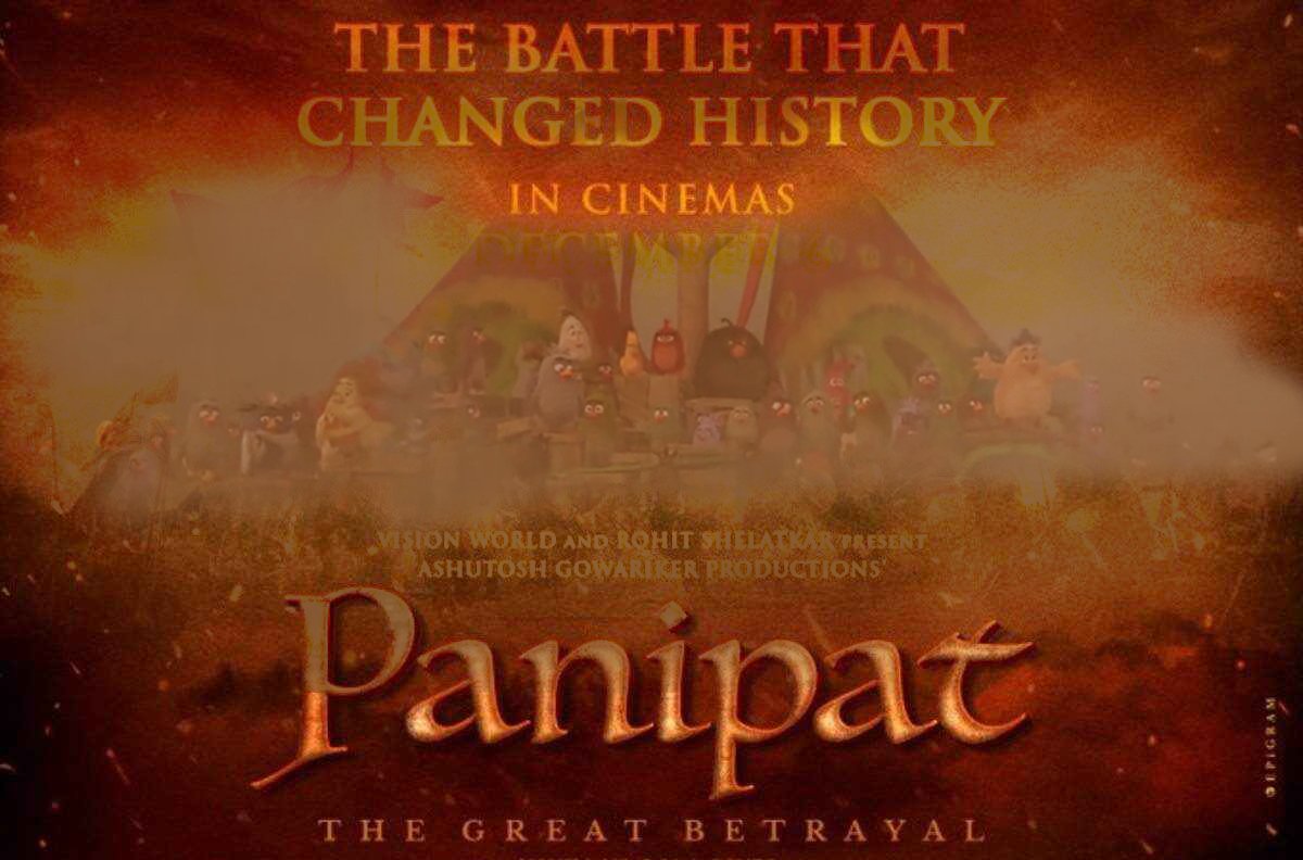 kreations_a's tweet photo. Panipat Trailer Mashup Featuring Angry Birds 🔥
.
Link - https://t.co/VFSsc3SoXG
.
#paniat #panipattrailer  #angrybirds #angrybirds2 #angrybirds3 #angrybirdsmovie #angrybirdsmovie2 #videoediting #videocreator @arjunk26 @duttsanjay @avigowariker @AshGowariker @RohitShelatkar https://t.co/IfyYTuZqJn
