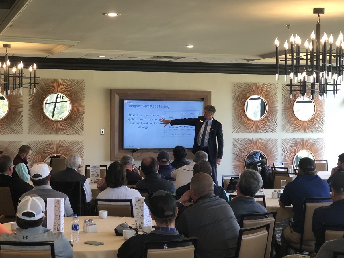 HermitageTurf's tweet photo. Steve Kammerer with @USGA speaking to MTGCSA about trends in turf in Southeast. @ Alto_Fuego https://t.co/GOFB9ibGYD