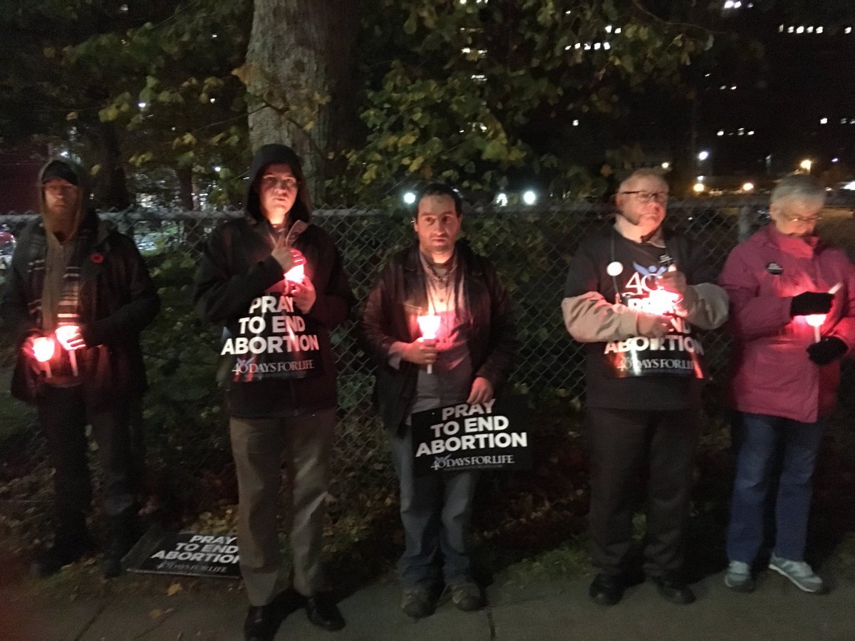 LifeScotia's tweet photo. We ended the fall #40DaysforLife Campaign in Halifax with a candlelight vigil of around 30 volunteers. Thank you to everyone who prayed with us, (and for us), to end abortion over the last 40 Days! https://t.co/vwTesNPB6J