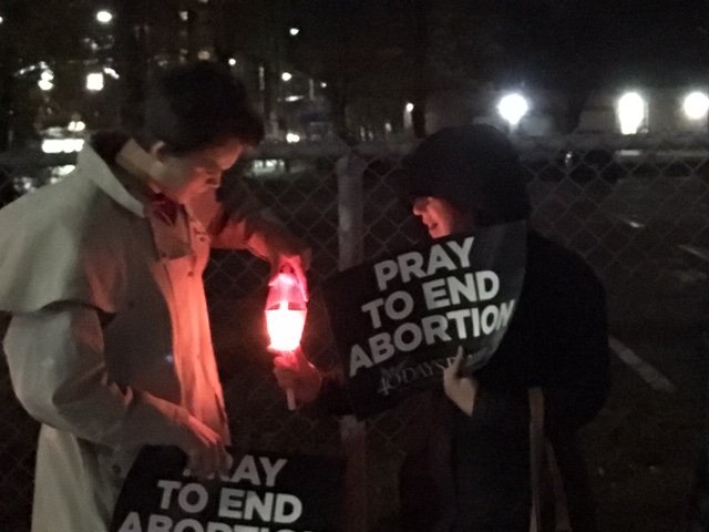 LifeScotia's tweet photo. We ended the fall #40DaysforLife Campaign in Halifax with a candlelight vigil of around 30 volunteers. Thank you to everyone who prayed with us, (and for us), to end abortion over the last 40 Days! https://t.co/vwTesNPB6J