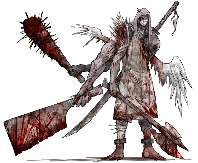 #フォロワーさんの好きな要素を詰め込んだ創作獣を描く施設の番人古い英雄 