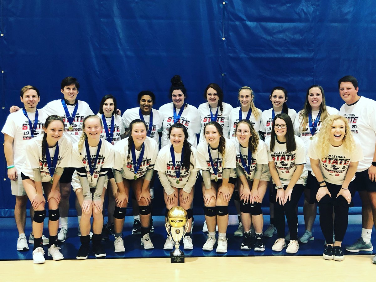 CoosaHighSchool's tweet photo. The Floyd Athletes of the Week for Coosa this week are the members of the three-time State Champion Lady Eagles Volleyball team!  Great work, and job well done to the coaches and players! @FloydMedical @FloydCoSchools https://t.co/uQlweK4FQU