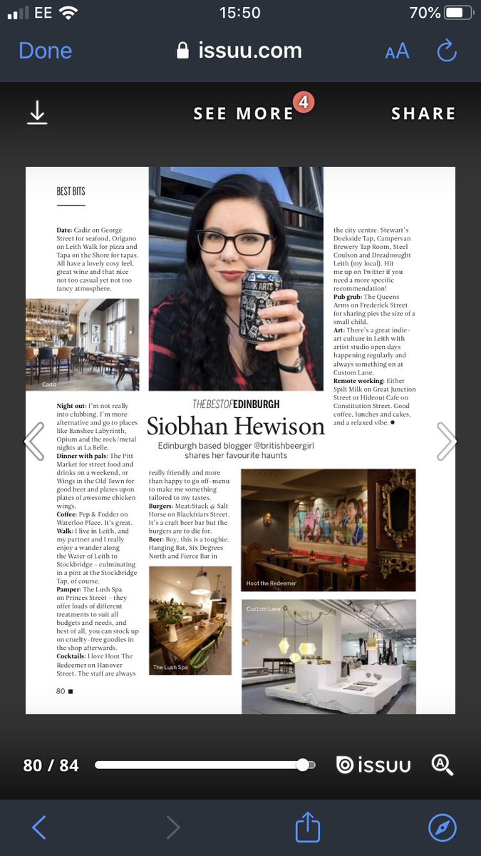 britishbeergirl's tweet photo. Oh look itโs your gal on page 80! Thanks @ion_magazine ๐ https://t.co/w7KlB3mE0c