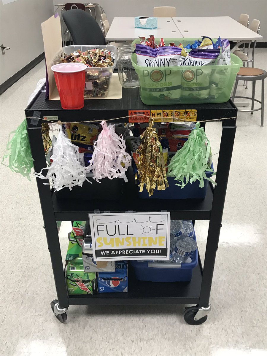 The sparkle sunshine club is hard at work this morning! We set up our sunshine ☀️ cart and wrote positive messages for staff and students! <a href="/SpringhouseMS/">Springhouse MS</a> #sparklesunshine #bethesunshine #ourbestsms