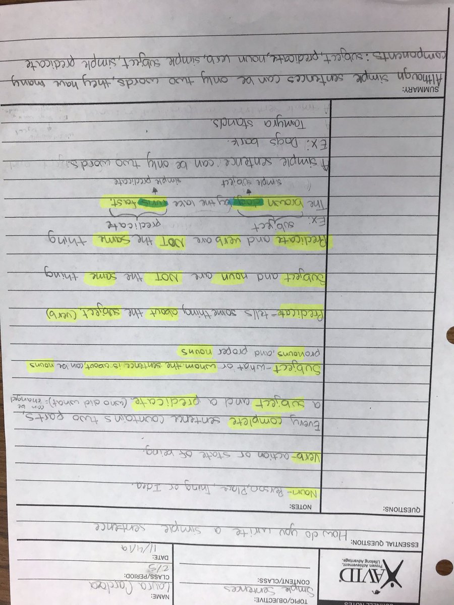 heathgone13's tweet photo. #FocusedNotes on the complexities of Simple Sentences. @HumbleISD_TMS @TMSAVID strategies at work. #TMSmadness @ammcdaniel @AnneBlake0513 #TMSrela https://t.co/1fAfoZjHr4