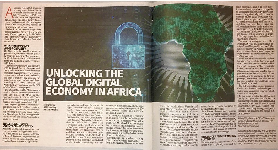 electroneum's tweet photo. We've been featured in @CityAM – London's most-read financial and business newspaper, distributed at 400+ commuter hubs across London: https://t.co/SgkvdgOzRY https://t.co/xijXY4eSaV