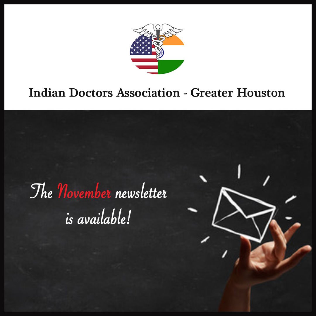 doctors_indian's tweet photo. Our November newsletter is now available. This month we feature three new members who joined the IDA family! A follow up with our 2019 scholarship recipient. Upcoming event details to mark your calendars and more! Read the newsletter here: https://t.co/9bWJrNNsWz
#HoustonDoctors https://t.co/JlwqY5ezVZ