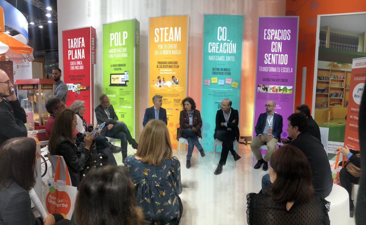 LuCurrando's tweet photo. Mesa redonda @Edelvives Universe con @Miramadrid_Dep. Apostando por la transformación educativa!
#simoedelvives 
#simoedu19 
#steamedelvives  
#PolpEdelvives
#EdelvivesUniverse https://t.co/gNTTEOGQCK