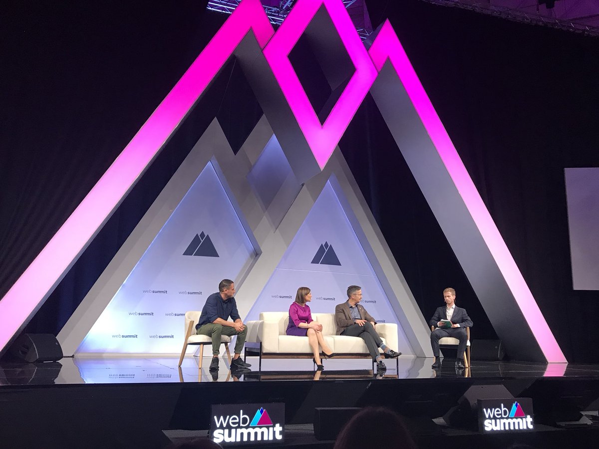 MDGKCooper's tweet photo. @MargaretMolloy repping @SiegelGale on stage at @WebSummit sharing some key lessons on the art of a successful rebrand. 

#websummit #branding #rebrand https://t.co/E0hyncmrf9