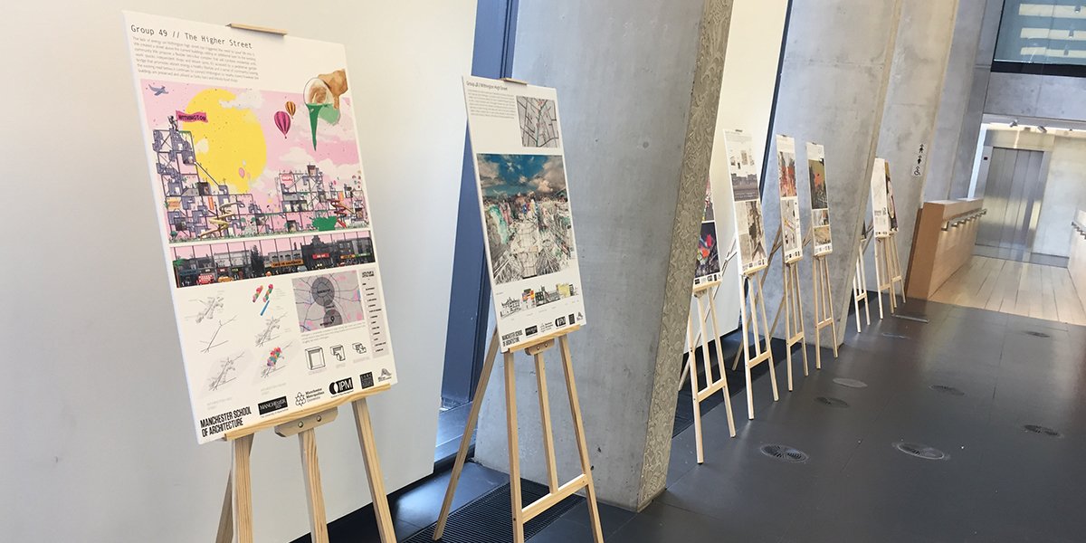 We've been looking at students 'reimagining' of Manchester district centres. Some fascinating ideas, a canal running through #Chorlton, a theme park in #Gorton and sub-urban living in #Northenden. Join us on Thursday for high streets talks: …reets-and-town-centres.eventbrite.com