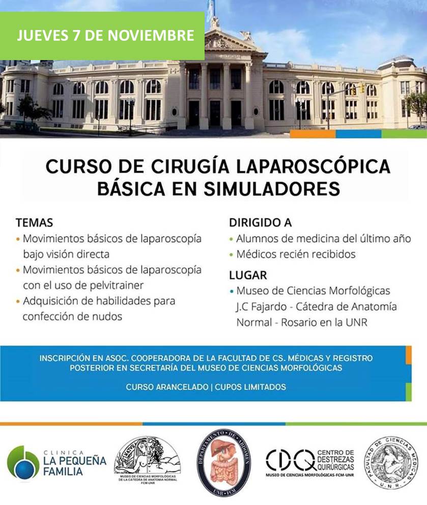 anatomiafcmunr's tweet photo. CURSO DE CIRUGÍA LAPAROSCÓPICA
⚠Jueves 7 de Nov
📌Museo de Anatomía. CDQ
 📣 Cualquier consulta ⬇⬇⬇ https://t.co/lWzG2Hjmyt