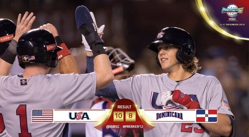 mundo_sports_'s tweet photo. #Premier12 🇲🇽 🇹🇼 | Resultados de los juegos de ayer y hoy temprano:
🇺🇸 #ForGlory 10-8 #DOMp12 🇩🇴
🇻🇪 #PorTuSelección 4-8 #侍ジャパン 🇯🇵
🇵🇷 #TodosConPR 1-6 #相信中華 🇹🇼
La victoria de EEUU lo lleva a la #SuperRonda, mientras que R. Dominicana dice adiós al torneo. https://t.co/B25xO2lueN