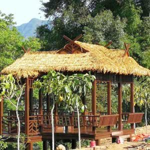 Grace91776149's tweet image. Supply Synthetic Thatch panel (Bali leaf, Palm leaf, African Reed leaf) For Roof, Tiki Hut, Palapa, Cottage, Resort, made of PE/HDPE , 10-20 years' warranty, anti-uv, anti-mildew, anti-wind, fireproof: CLASS A/UL-94 V0/B1. #syntheticthatch #artificialthatch