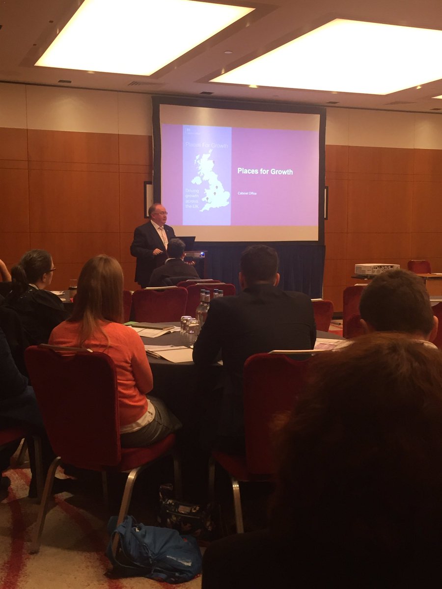 Places for Growth is relocating government roles and activities away from London to cities across the UK. One key to keeping them is to strategically cluster organisations - this allows career growth without the need for employees to return to London. <a href="/cabinetofficeuk/">Cabinet Office</a> #SmartE19