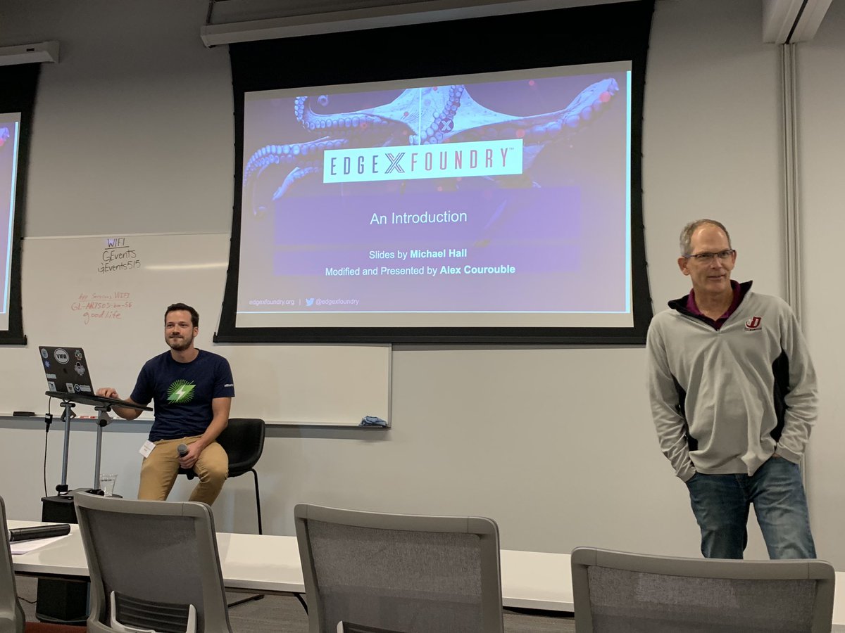 . <a href="/AlexCourouble/">couralex.eth</a> kicks off the <a href="/EdgeXFoundry/">EdgeXFoundry</a> Day 2 community gathering at Galvinize Phoenix with an #EdgeX overview.