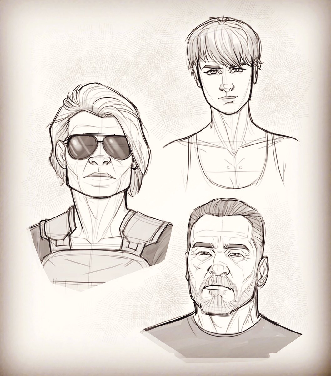 Saw Terminator Dark Fate yesterday so here’s some character sketches 😁 “I’ll be back” #terminator #terminatordarkfate #charactersketches #sketch #sketching #fanart #drawing #illustration #art #artwork #digitalart