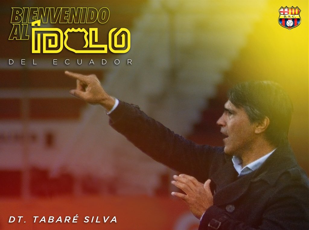 BarcelonaSC's tweet photo. ¡Bienvenido al Ídolo! 🤚🏽

¡Éxitos, profe, en su etapa con nuestro Club! 💛 https://t.co/4u45r0s8LW