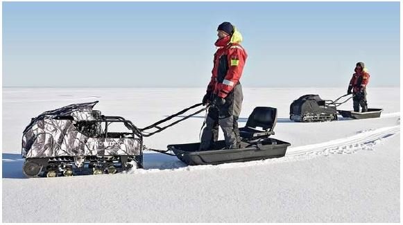 WebsterCoRecord's tweet photo. Do you have a snowdog or off road motorcycle with skis as pictured?  Neither machine can be used on public trails or land but with an @iowadnr ICE PERMIT these can be used on public ice. https://t.co/jMC2x0621H