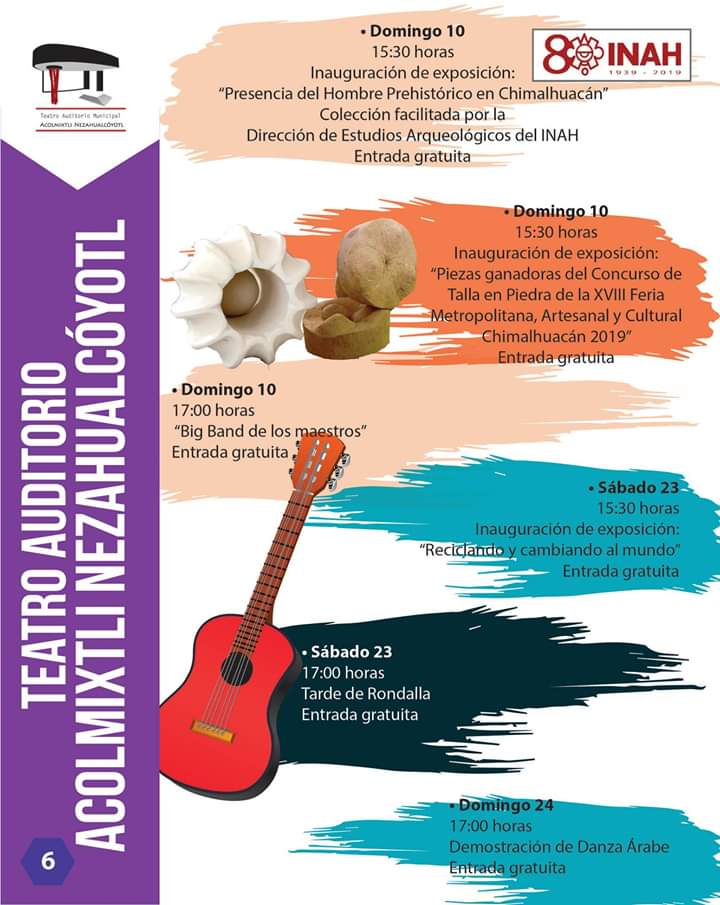 TeatroAcolmixt2's tweet photo. Cartelera de Noviembre  visita tu Teatro Auditorio Acolmixtli Nezahualcóyotl. #ChimalhuacánEsCultura
 https://t.co/ySvATV7LfH https://t.co/42qBJxq8z8