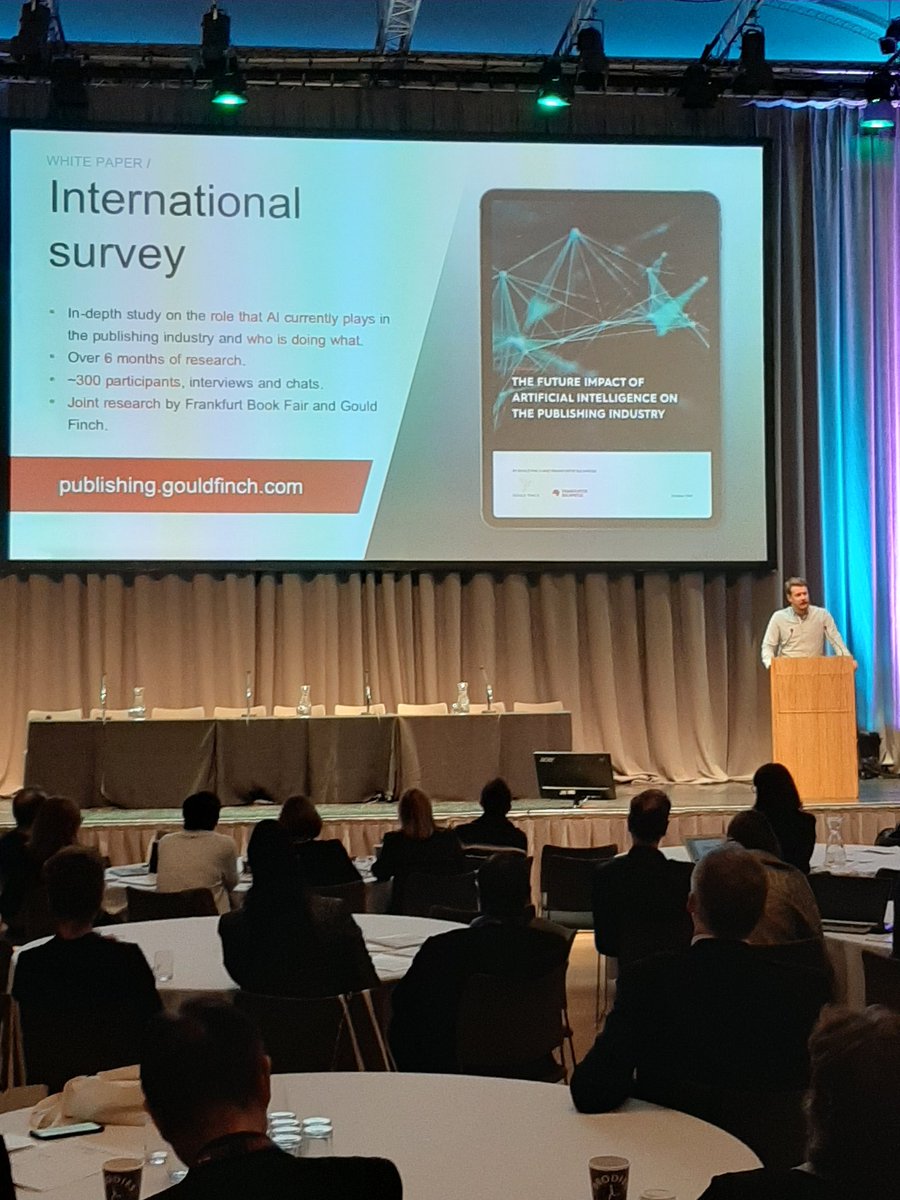 #AI and #publishing: an international survey collected info on where things are. @ColinLovrinovic at #IFRROWorldCongress2019 <a href="/IFRRO/">IFRRO</a>
